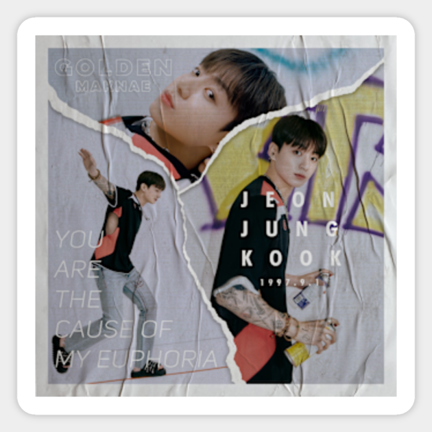 JK Paper Box Design Bts Jungkook Sticker TeePublic